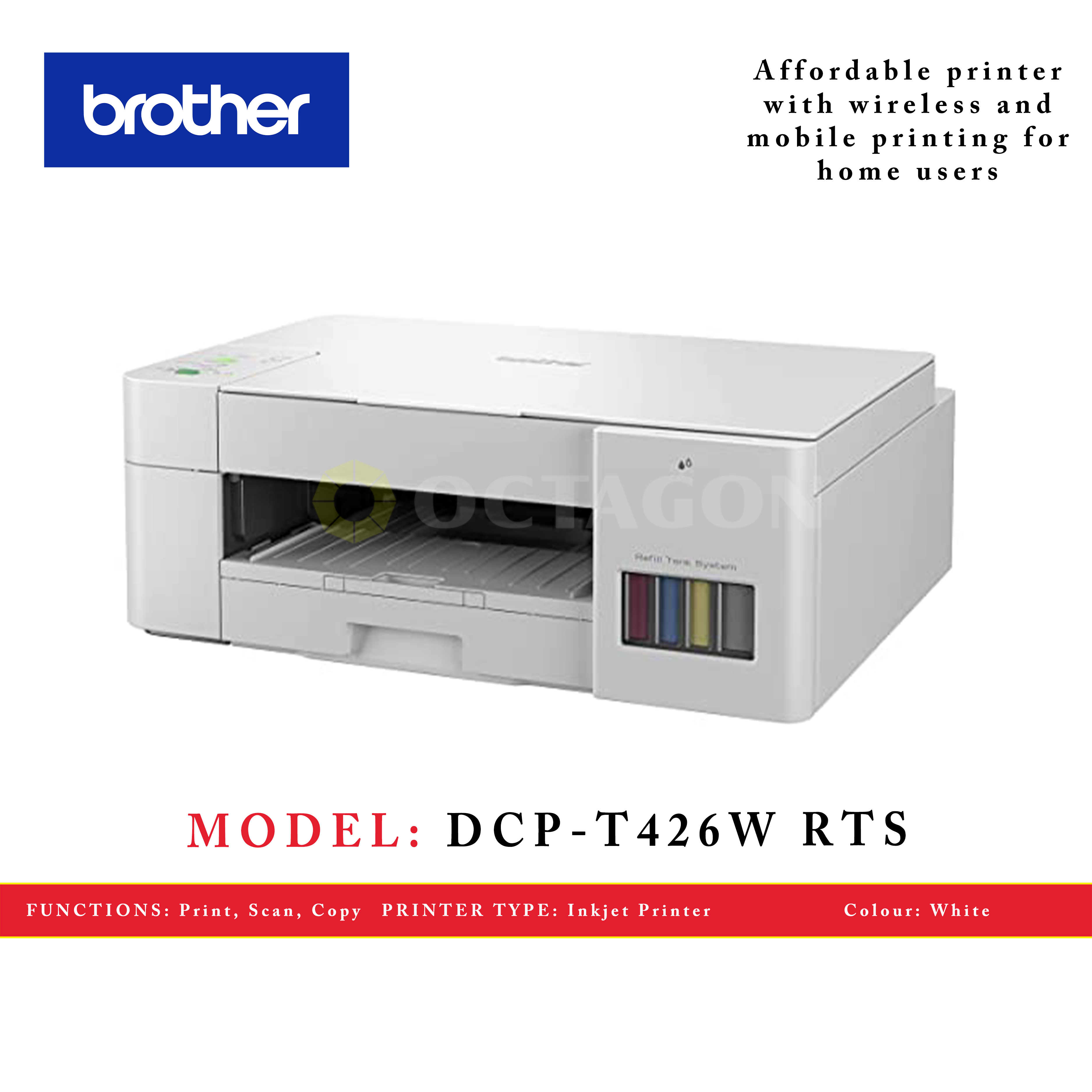 BROTHER DCP-T426W RTS PRINTER (BTD60/BT5000CMY)