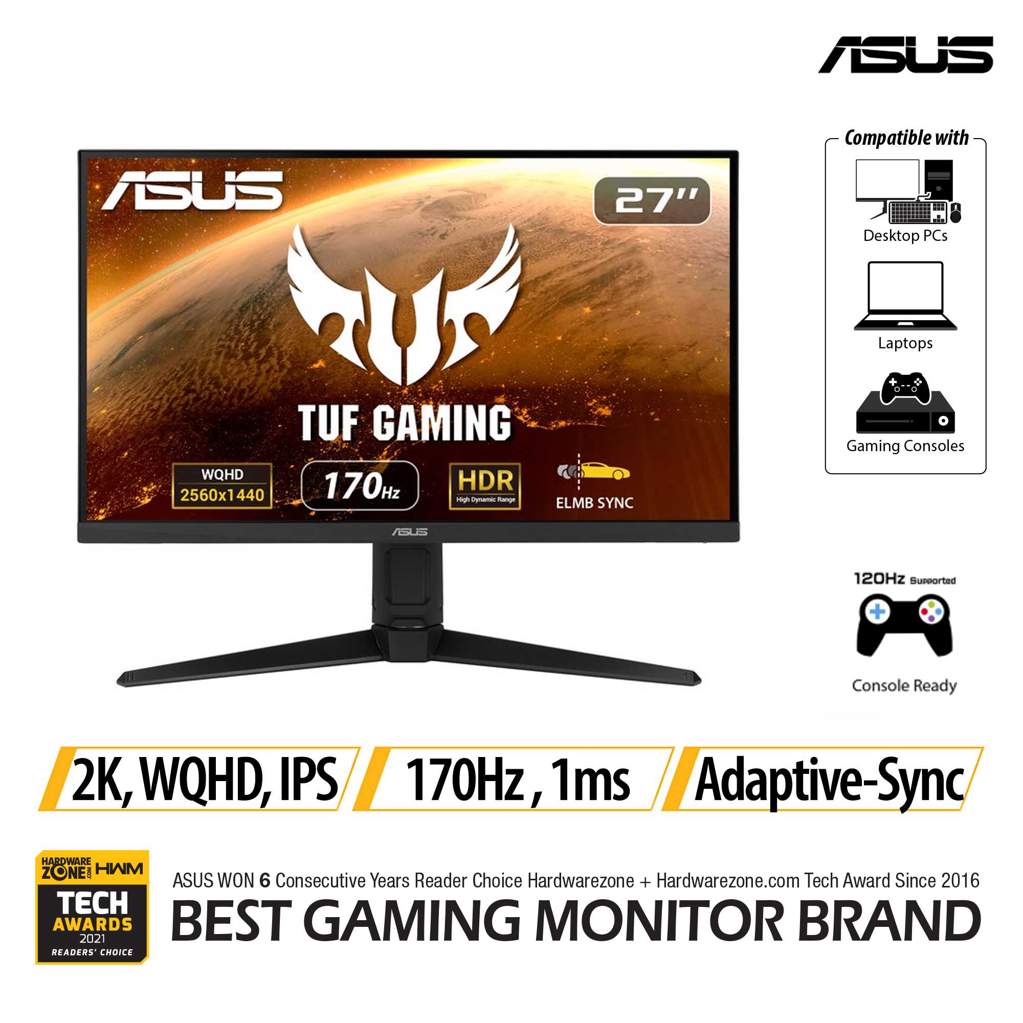 ASUS TUF GAMING VG27AQL1A 27 HDR GAMING