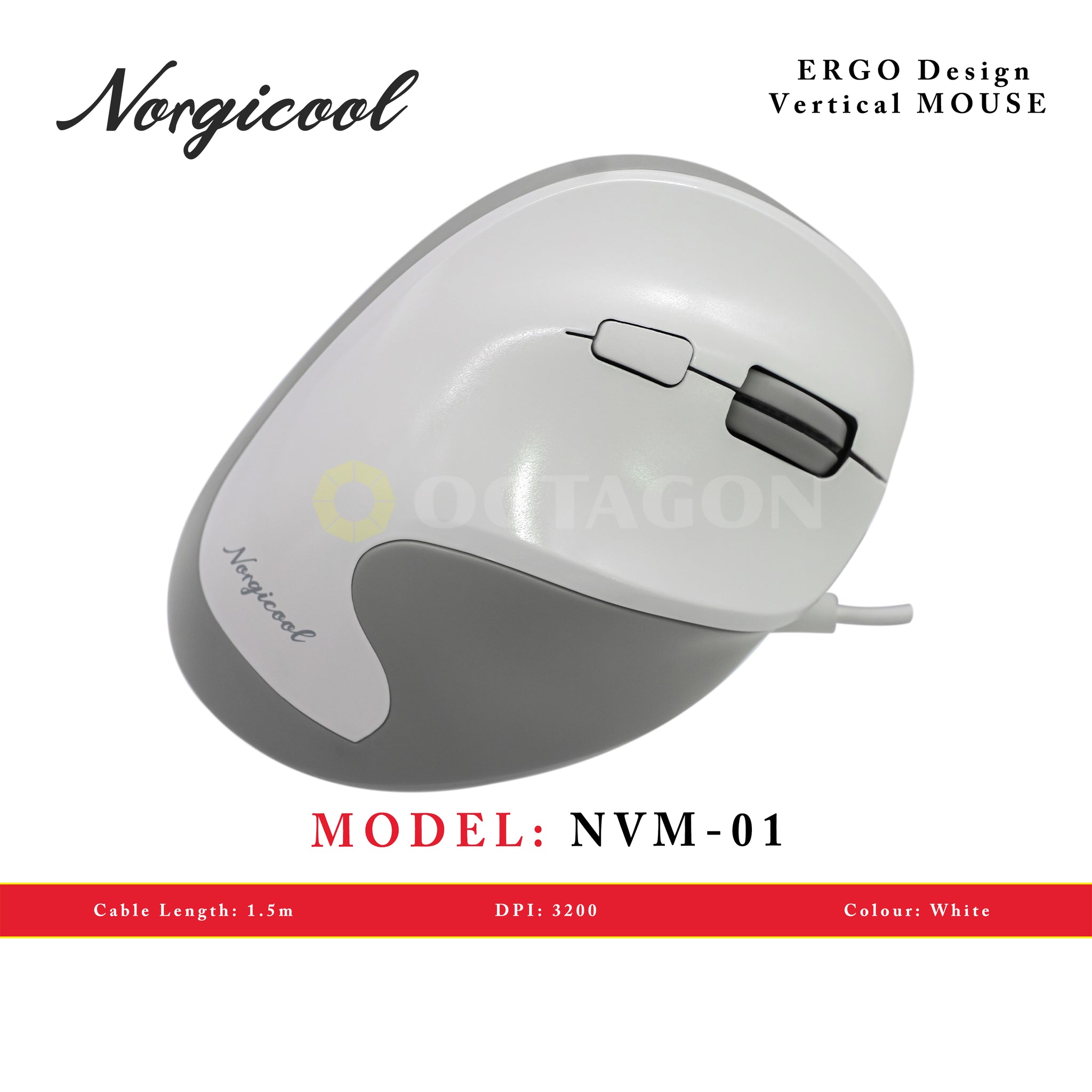  Sbox, ICSB-VM838WH,Mouse Verticale Ottico Ergonomico Wireless  Bianco