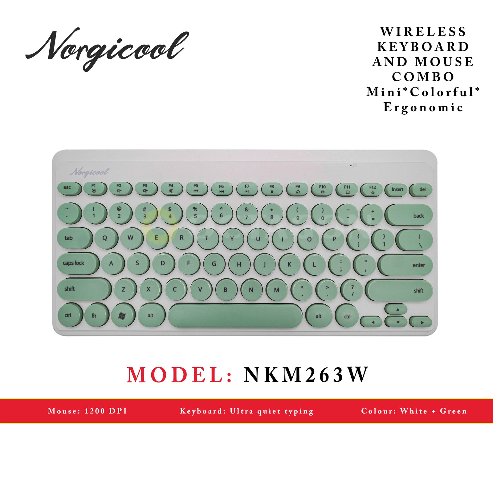 NORGICOOL NKM263W-GN COMBO WL KEYBOARD