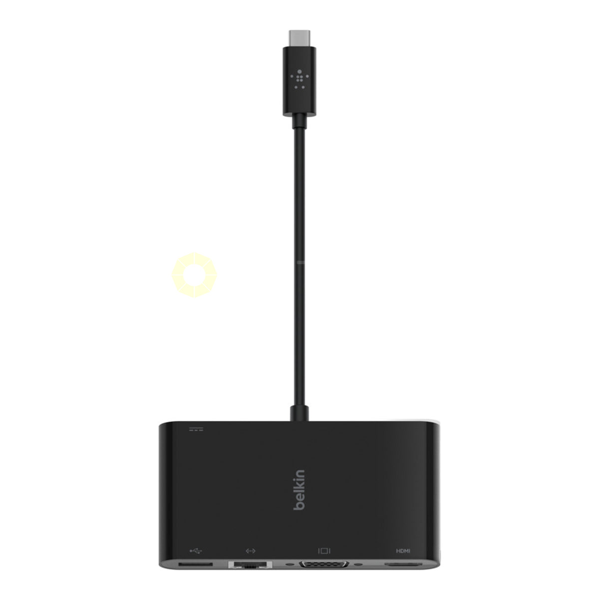 BELKIN USB-C TO LAN/HDMI/VGA/USB3.0 GIGABIT/4K/100W/PD BLACK CHARGE ADAPTER THUNDERBOLT 3 AVC004BTBK