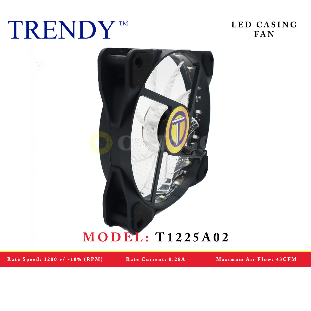 TRENDY T1225A02 LED CASING FAN